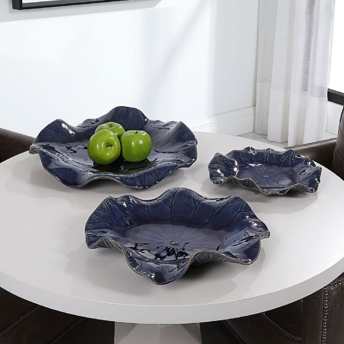 Modern European furniture - Ceramic Flowers Indoor/Outdoor Wall Decor Set (3) - www.oroa.com