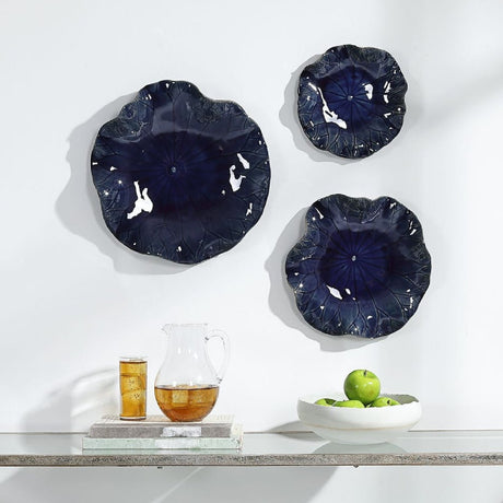 Modern European furniture - Ceramic Flowers Indoor/Outdoor Wall Decor Set (3) - www.oroa.com