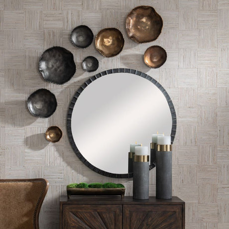 Modern European furniture - Metal Bowl Indoor/Outdoor Wall Decor Set (4) - www.oroa.com