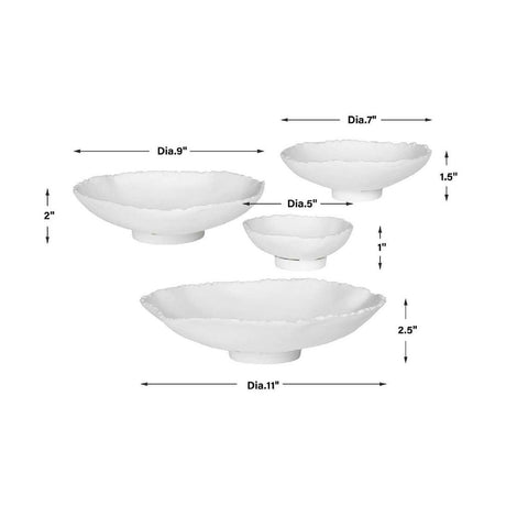 Modern European furniture - Metal Bowl Indoor/Outdoor Wall Decor Set (4) - www.oroa.com