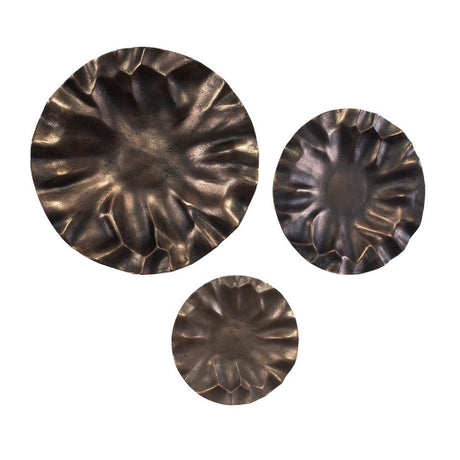 Modern European furniture - Aluminum Discs Indoor/Outdoor Wall Decor Set (3) - www.oroa.com