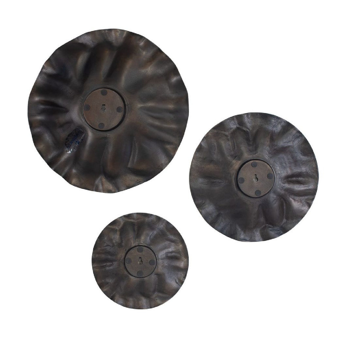Modern European furniture - Aluminum Discs Indoor/Outdoor Wall Decor Set (3) - www.oroa.com