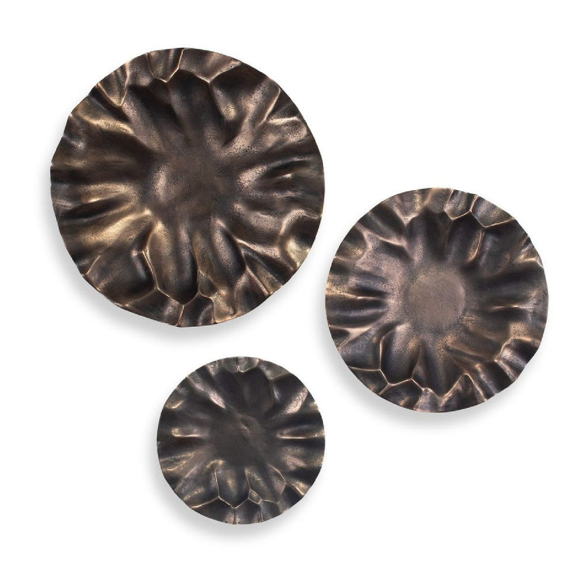 Modern European furniture - Aluminum Discs Indoor/Outdoor Wall Decor Set (3) - www.oroa.com