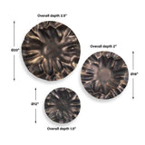 Modern European furniture - Aluminum Discs Indoor/Outdoor Wall Decor Set (3) - www.oroa.com