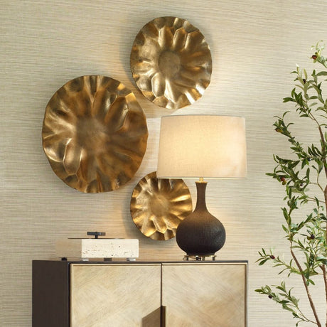 Modern European furniture - Aluminum Discs Indoor/Outdoor Wall Decor Set (3) - www.oroa.com