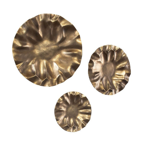 Modern European furniture - Aluminum Discs Indoor/Outdoor Wall Decor Set (3) - www.oroa.com