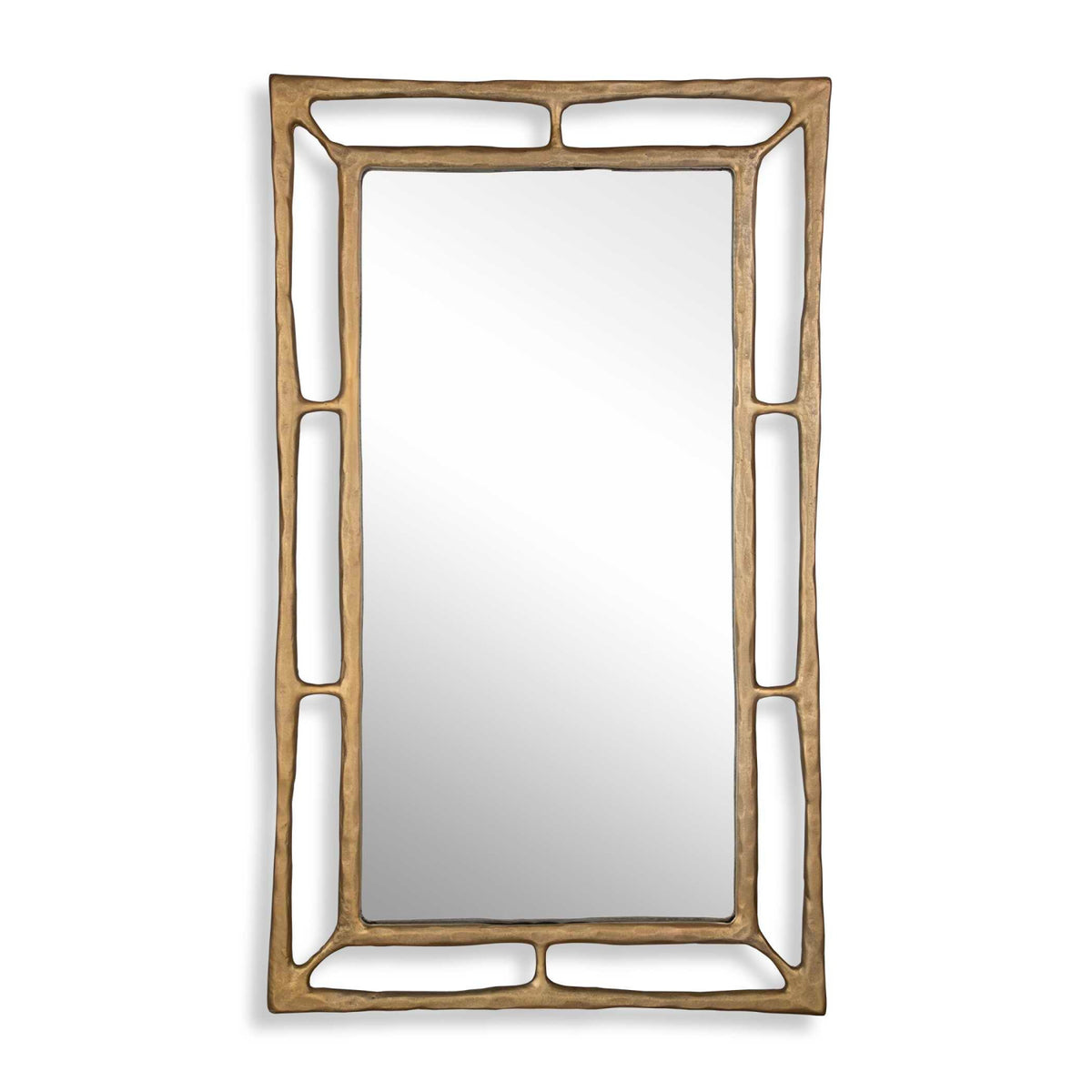 Modern European furniture - Antique Brass Rectangular Mirror - www.oroa.com