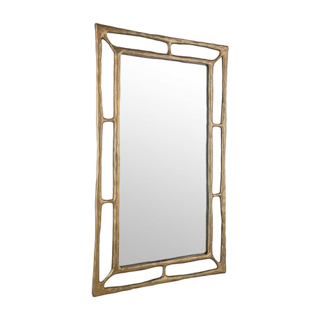 Modern European furniture - Antique Brass Rectangular Mirror - www.oroa.com