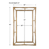 Modern European furniture - Antique Brass Rectangular Mirror - www.oroa.com