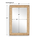 Modern European furniture - Rectangular Seagrass Mirror - www.oroa.com