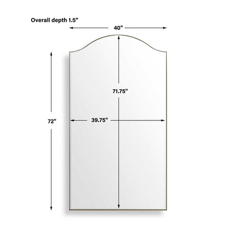 Modern European furniture - Brushed Brass Mirror - www.oroa.com