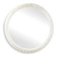 Modern European furniture - White Ceramic Round Mirror - www.oroa.com