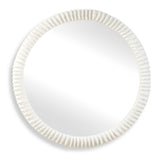 Modern European furniture - White Ceramic Round Mirror - www.oroa.com