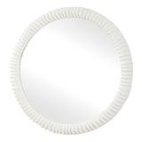 Modern European furniture - White Ceramic Round Mirror - www.oroa.com