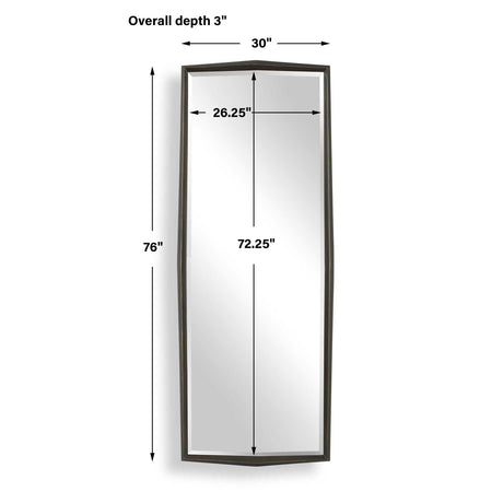 Modern European furniture - Bronze Framed Tall Mirror - www.oroa.com