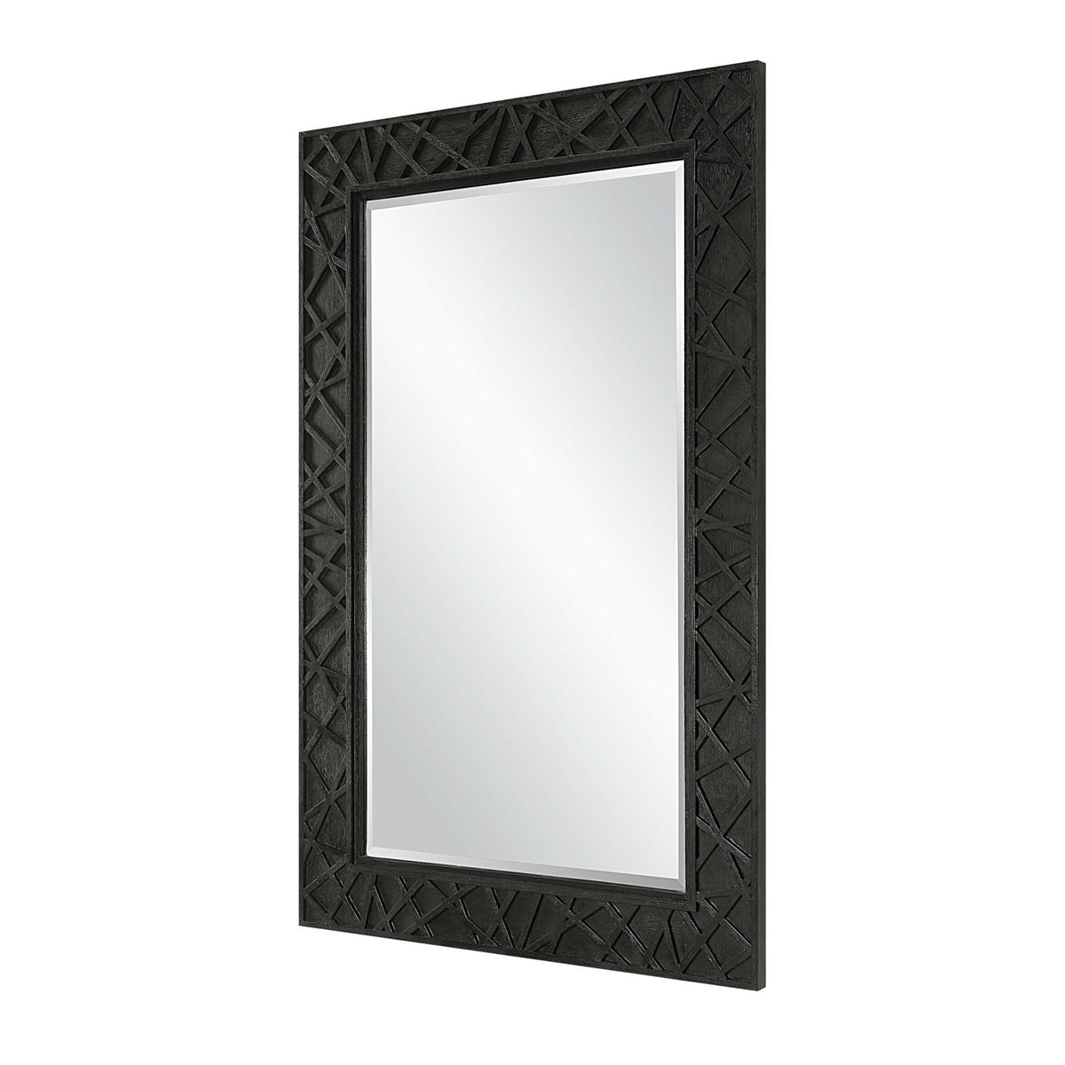 Modern European furniture - Black Framed Bevel Mirror - www.oroa.com