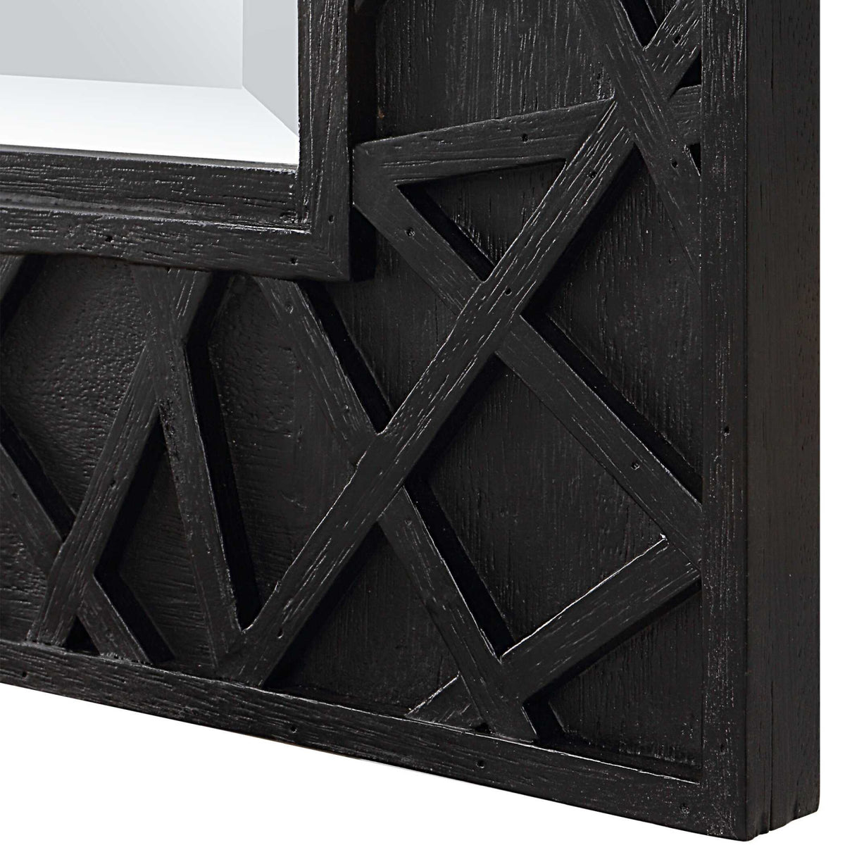 Modern European furniture - Black Framed Bevel Mirror - www.oroa.com
