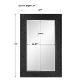 Modern European furniture - Black Framed Bevel Mirror - www.oroa.com