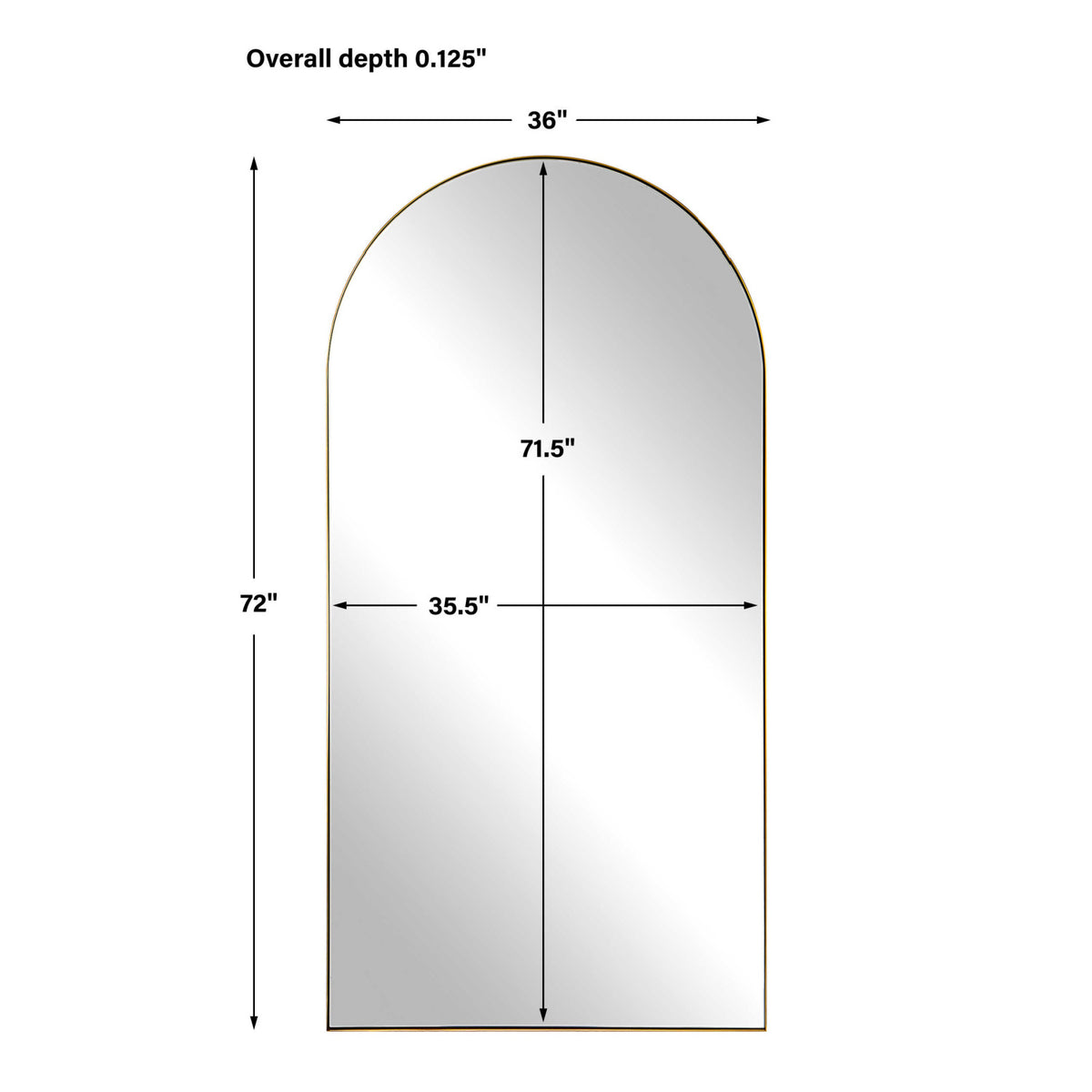 Modern European furniture - Stainless Steel Arched Mirror - www.oroa.com