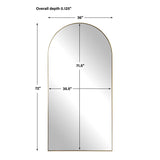 Modern European furniture - Stainless Steel Arched Mirror - www.oroa.com