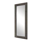 Modern European furniture - Channeled Gray Wood Mirror - www.oroa.com