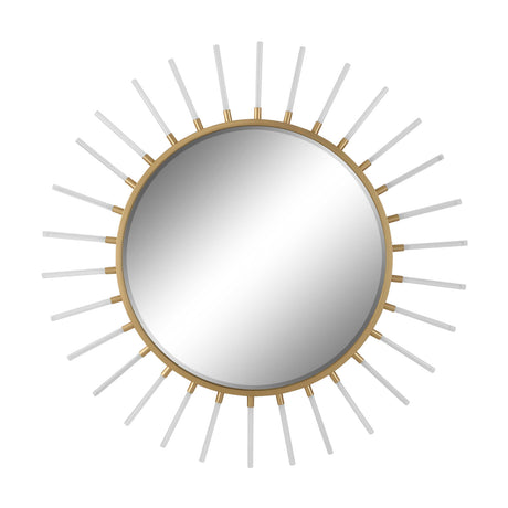 Modern European furniture - Gold Sunburst Round Mirror - www.oroa.com