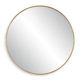 Modern European furniture - Antique Gold Round Mirror - www.oroa.com