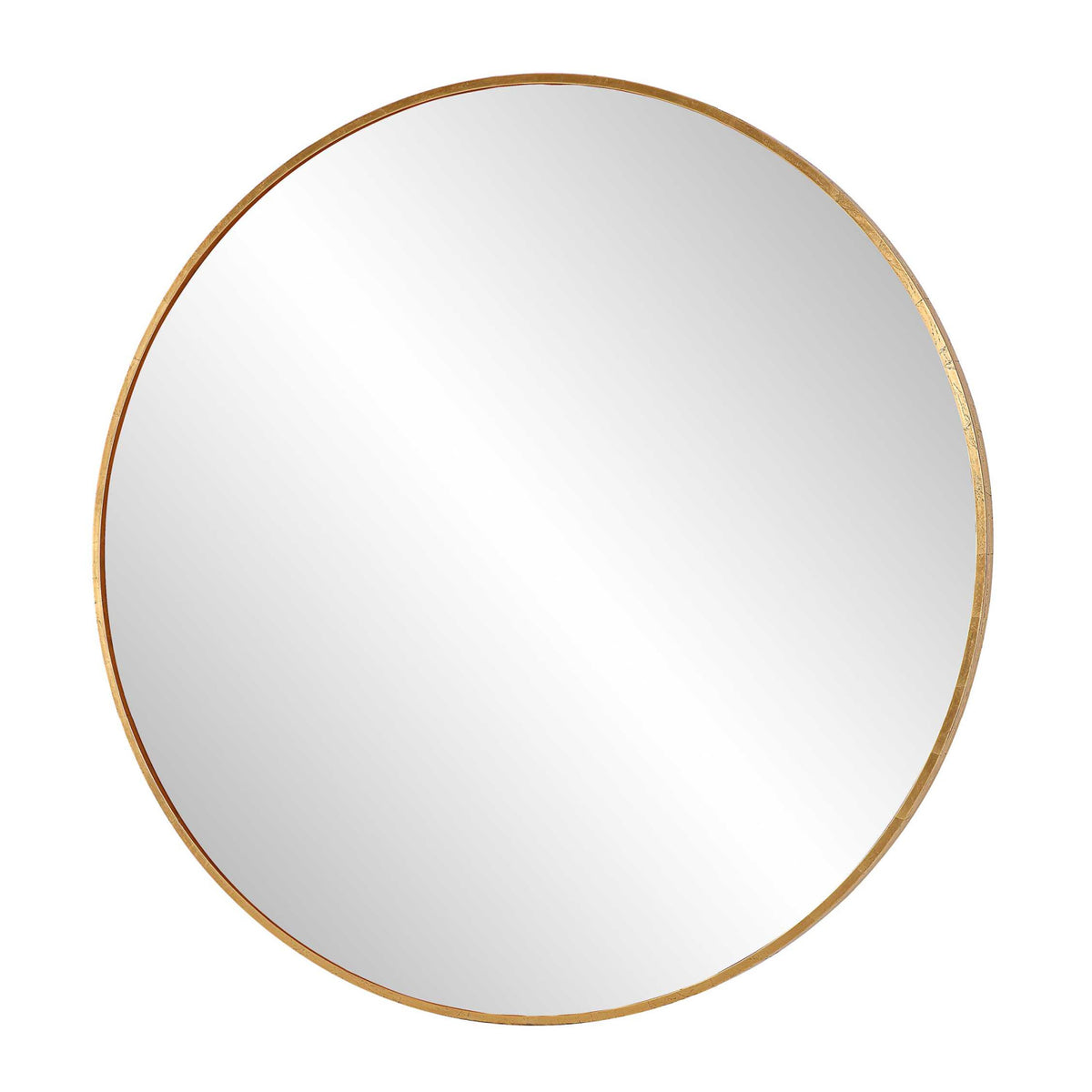 Modern European furniture - Antique Gold Round Mirror - www.oroa.com