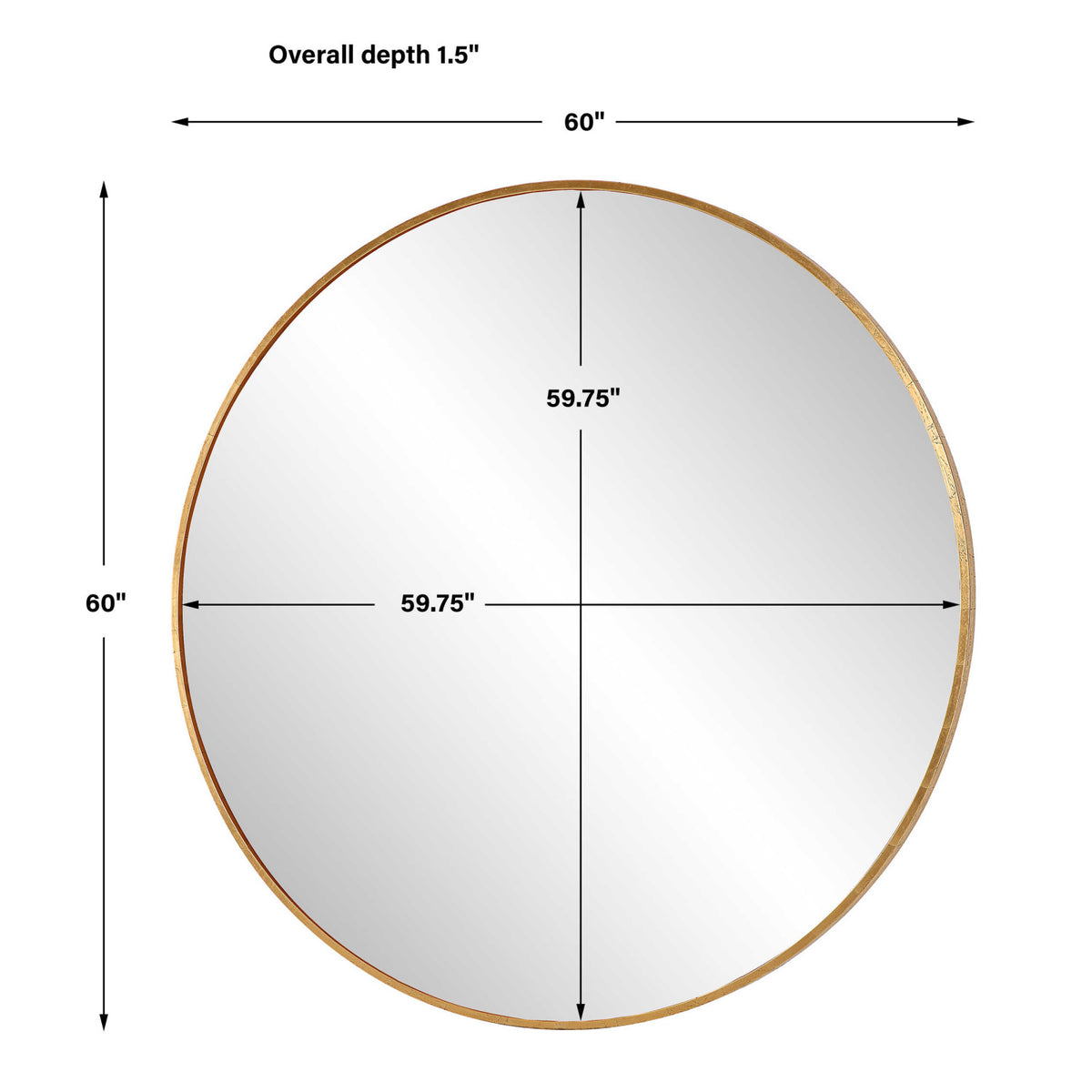 Modern European furniture - Antique Gold Round Mirror - www.oroa.com