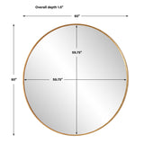 Modern European furniture - Antique Gold Round Mirror - www.oroa.com