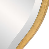 Modern European furniture - Gold Scalloped Round Mirror - www.oroa.com