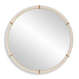 Modern European furniture - White Shagreen Leather Mirror - www.oroa.com