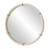Modern European furniture - White Shagreen Leather Mirror - www.oroa.com