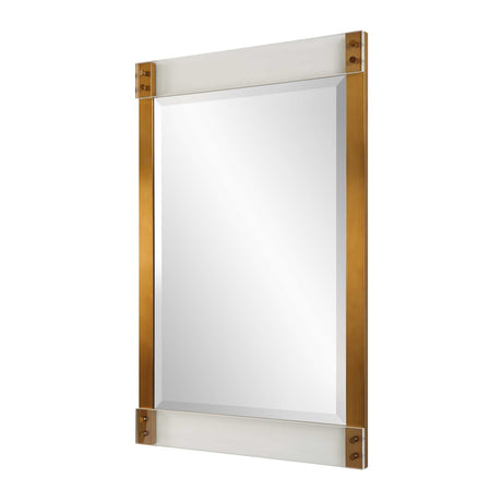 Modern European furniture - Brass Side Modern Mirror - www.oroa.com