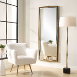 Modern European furniture - Gold Wooden Faceted Mirror - www.oroa.com