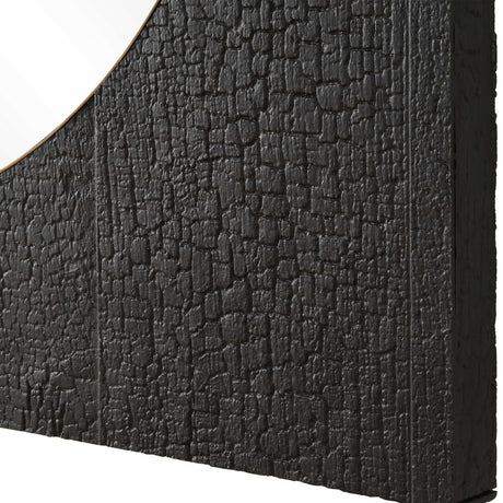 Modern European furniture - Black Textured Square Mirror - www.oroa.com