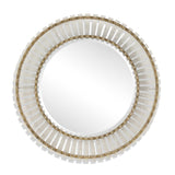 Modern European furniture - Textured Glass Round Mirror - www.oroa.com