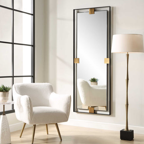 Modern European furniture - Metal Free-Floating Framed Mirror - www.oroa.com