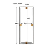 Modern European furniture - Metal Free-Floating Framed Mirror - www.oroa.com