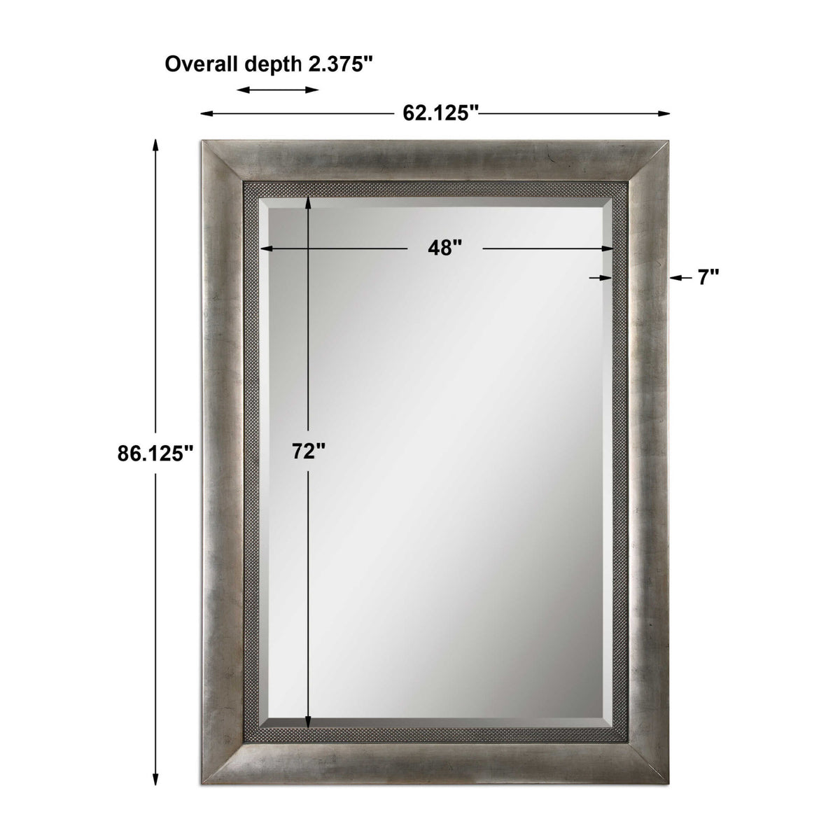 Modern European furniture - Antique Silver Wooden Mirror - www.oroa.com