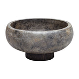 Modern European furniture - Aged Black Terracotta Bowl - www.oroa.com
