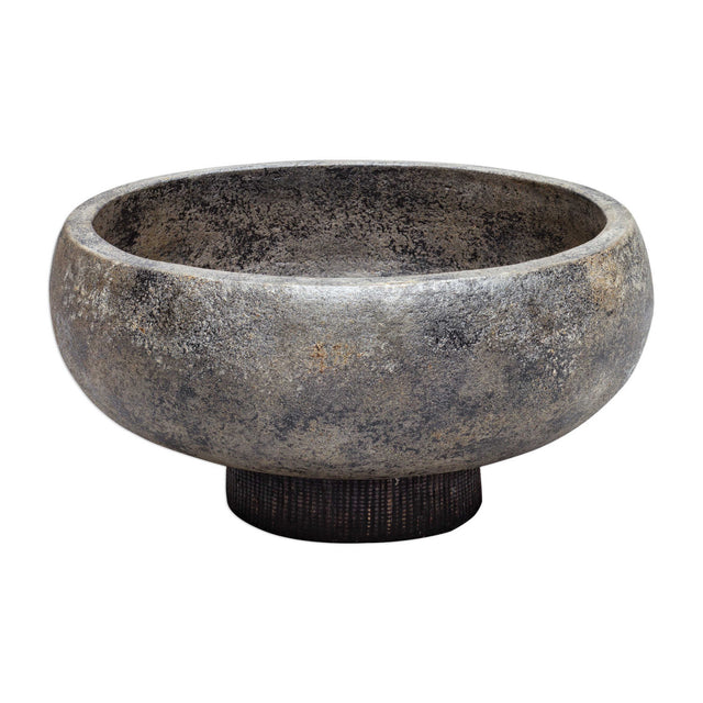 Modern European furniture - Aged Black Terracotta Bowl - www.oroa.com