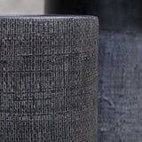Modern European furniture - Black Terracotta Fabric Vases (2) - www.oroa.com