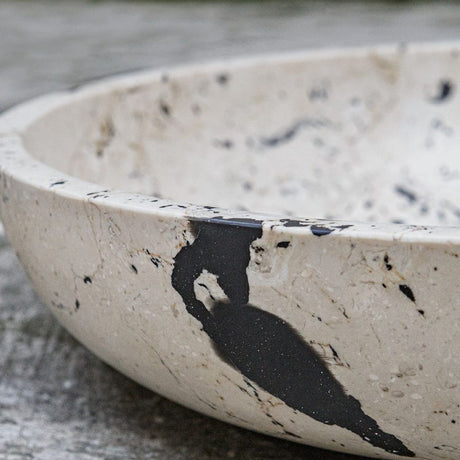White Limestone Indoor/Outdoor Bowl | Uttermost Nouveau - www.oroa.com