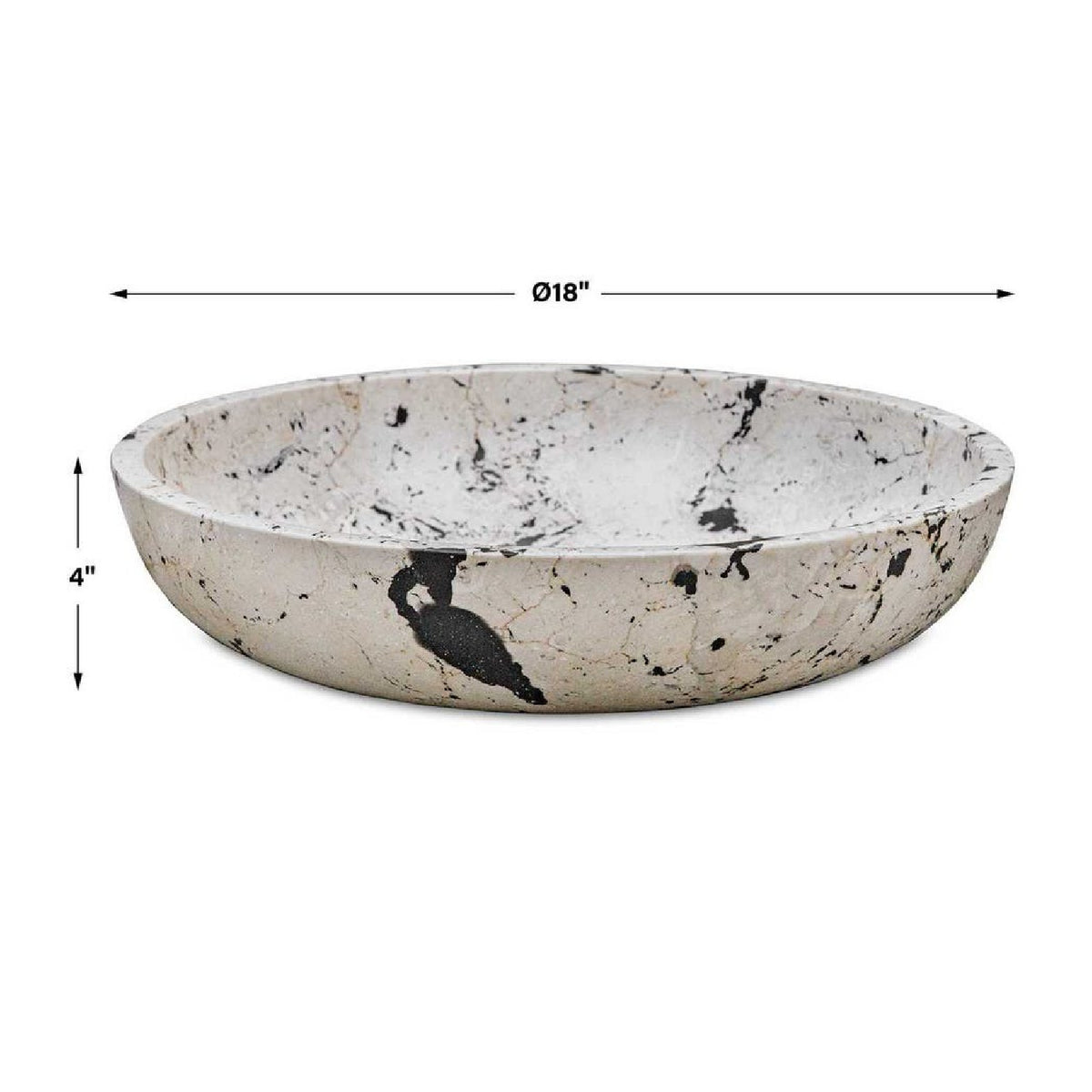 White Limestone Indoor/Outdoor Bowl | Uttermost Nouveau - www.oroa.com