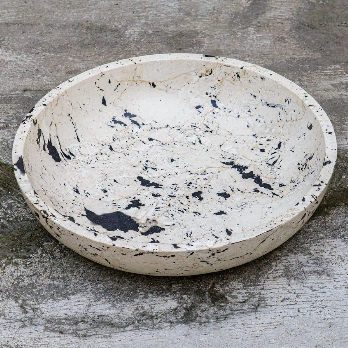 White Limestone Indoor/Outdoor Bowl | Uttermost Nouveau - www.oroa.com