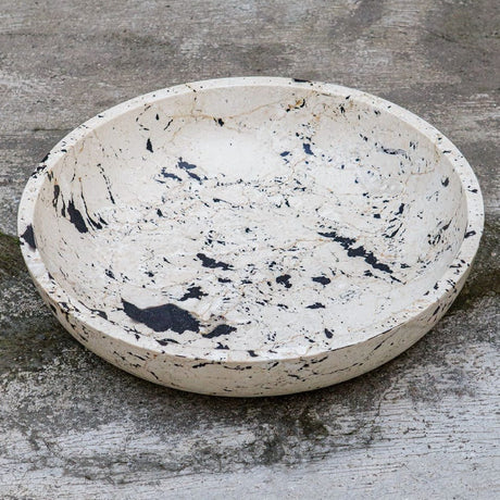 White Limestone Indoor/Outdoor Bowl | Uttermost Nouveau - www.oroa.com