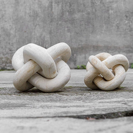 Natural Intertwined Indoor/Outdoor Sculptures (2) | Uttermost Limestone Link - www.oroa.com