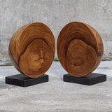 Modern European furniture - Natural Wood Modern Bookends - www.oroa.com