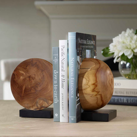 Modern European furniture - Natural Wood Modern Bookends - www.oroa.com